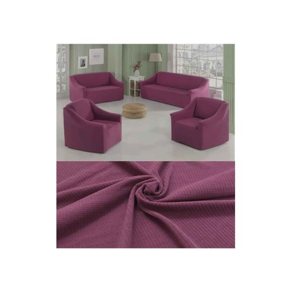GüzelEvim Tekstil Güzelevim Likralı Pitikare Desen Koltuk Takım Kılıfı 3+2+1+1 Elastik Koltuk Örtü - 180 x 230 cm - Gül Kurusu Koltuk & Kanepe Örtüsü Fiyatı