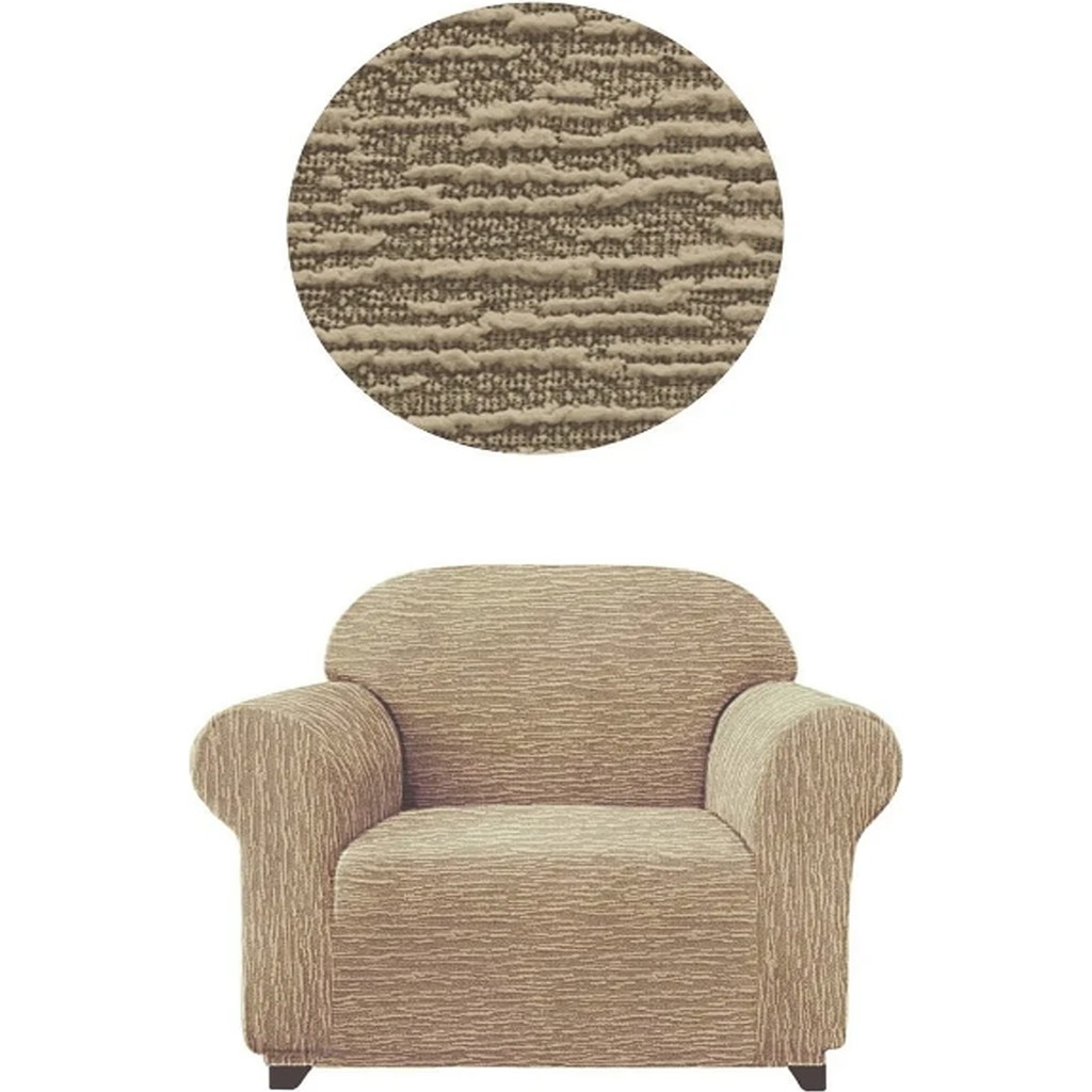 Güzelevim Tekstil Jkarlı Düz Desen Tekli Koltuk Kılıfı Berjer Koltuk Örtü - 80 x 120 cm - Vizon Tekli Koltuk & Berjer Fiyatı