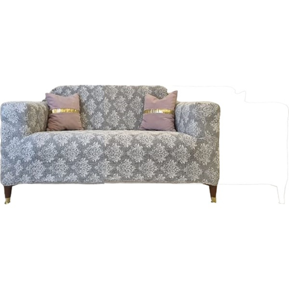 Güzelevim Tekstil Lastikli Esnek Koltuk Kılıfı Jakarlı Damask Desen Iki Kişilik Koltuk Örtü - 150 x 180 cm - Gri Koltuk & Kanepe Örtüsü Fiyatı