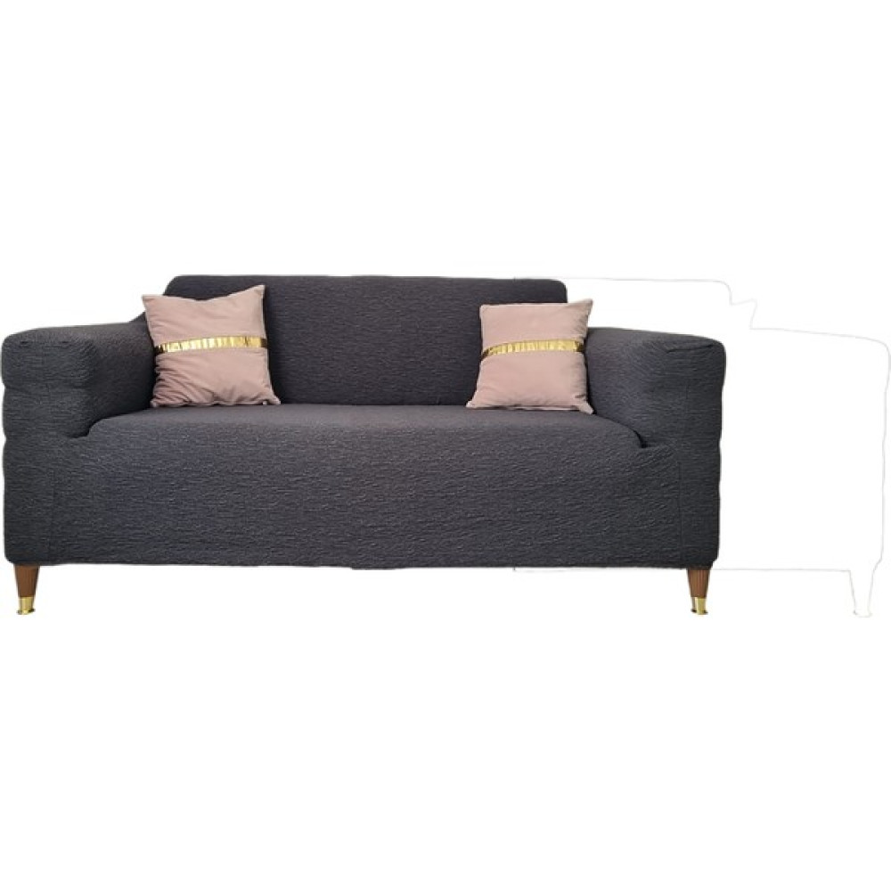 Güzelevim Tekstil Lastikli Esnek Koltuk Kılıfı Jakarlı Düz Desen Iki Kişilik Koltuk Örtüsü - 140 x 180 cm - Antrasit Koltuk & Kanepe Örtüsü Fiyatı