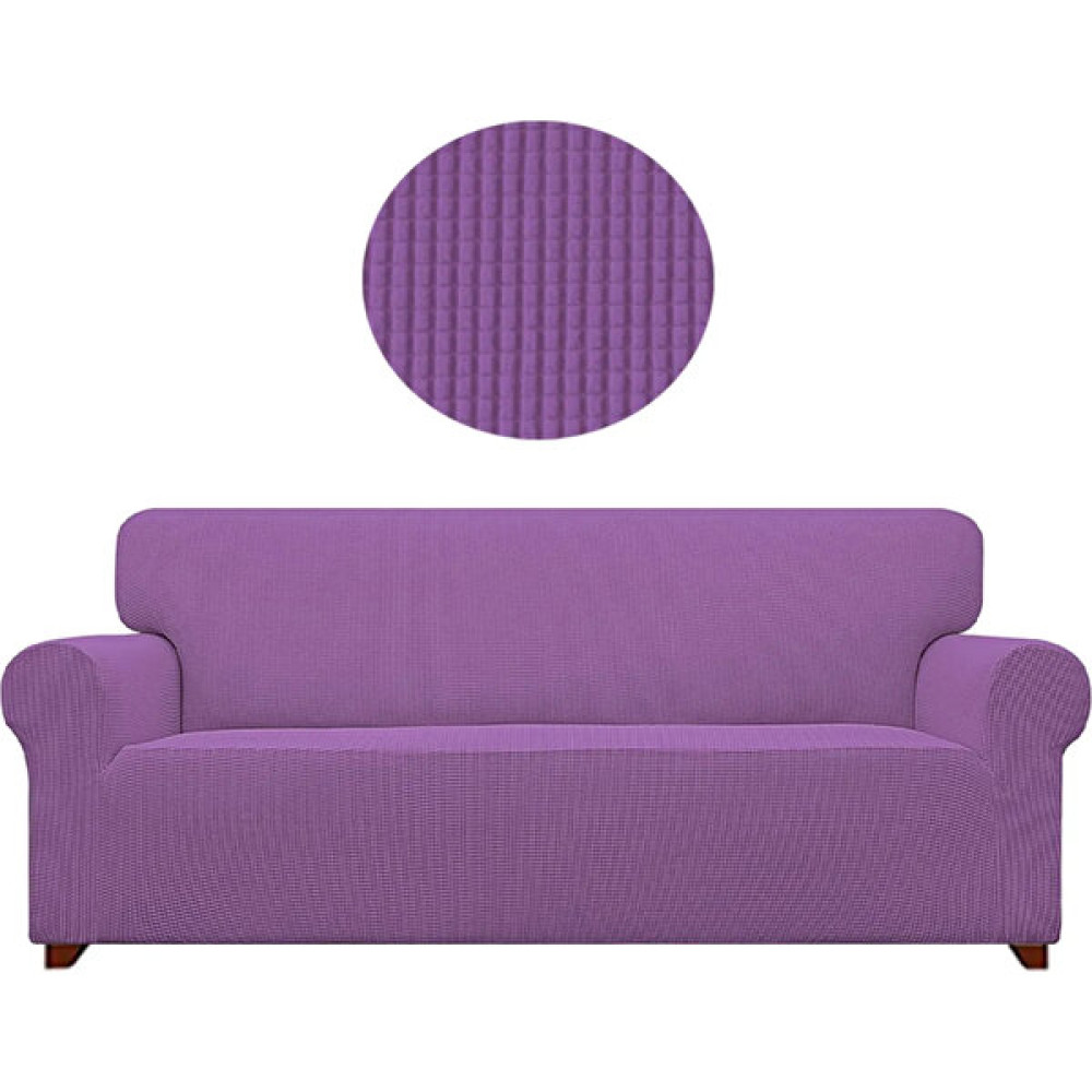 Güzelevim Tekstil Likralı Pitikare Desen Koltuk Takım Kılıfı 3+3+1+1 Elastik Koltuk Örtüsü - 180 x 230 cm - Lila Koltuk & Kanepe Örtüsü Fiyatı