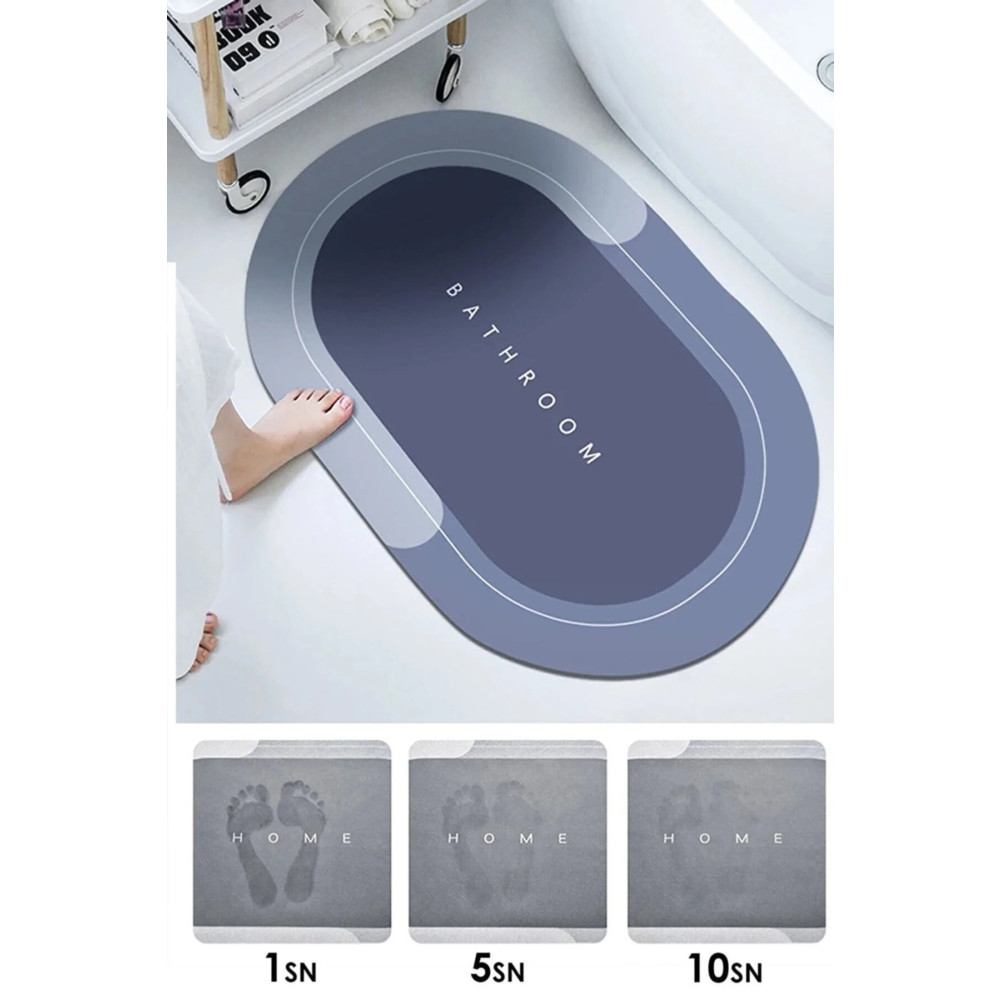 GÜZELYÜZ AVM Sihirli Su Emici Banyo Paspası Kaymaz Tabanlı Ayak Havlusu Abdest Paspası 40x60 Paspas Banyo Tekstili Fiyatı
