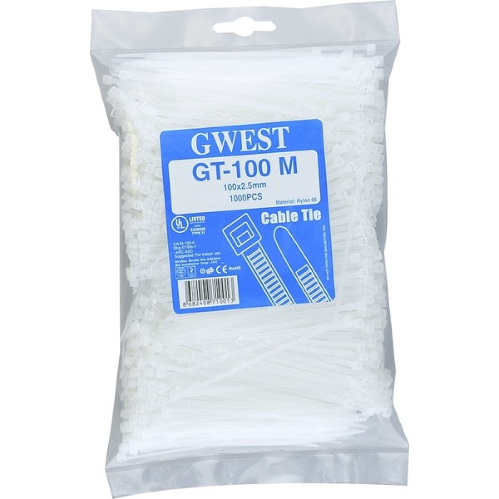 Gwest Gt 100M 100 x 2,5 mm Beyaz Kablo Bağı Elektrikli El Aletleri Fiyatı