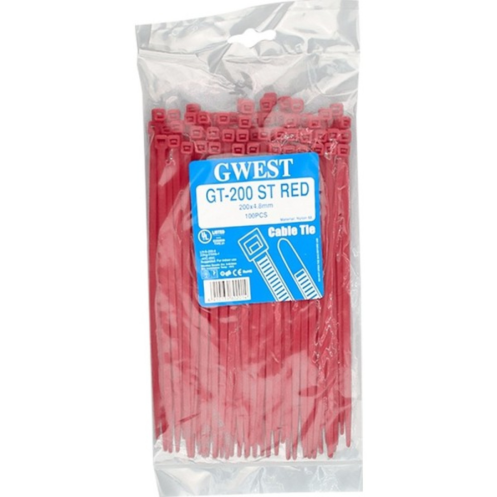 Gwest Gt 200ST 200 x 4,8 mm Kırmızı Kablo Bağı Elektrikli El Aletleri Fiyatı