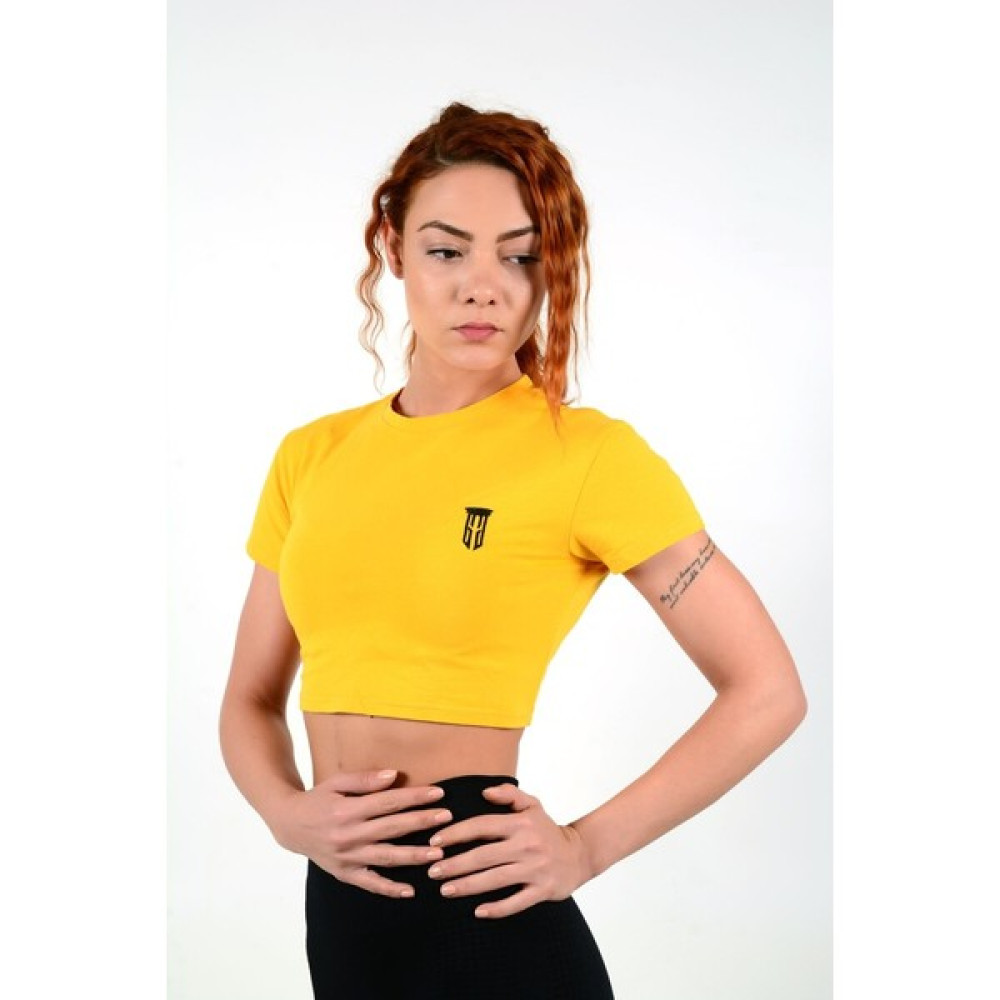 Gymgarage - Relaxed Fıt-Tshirt-Sarı Bayan T-shirt Fiyatı