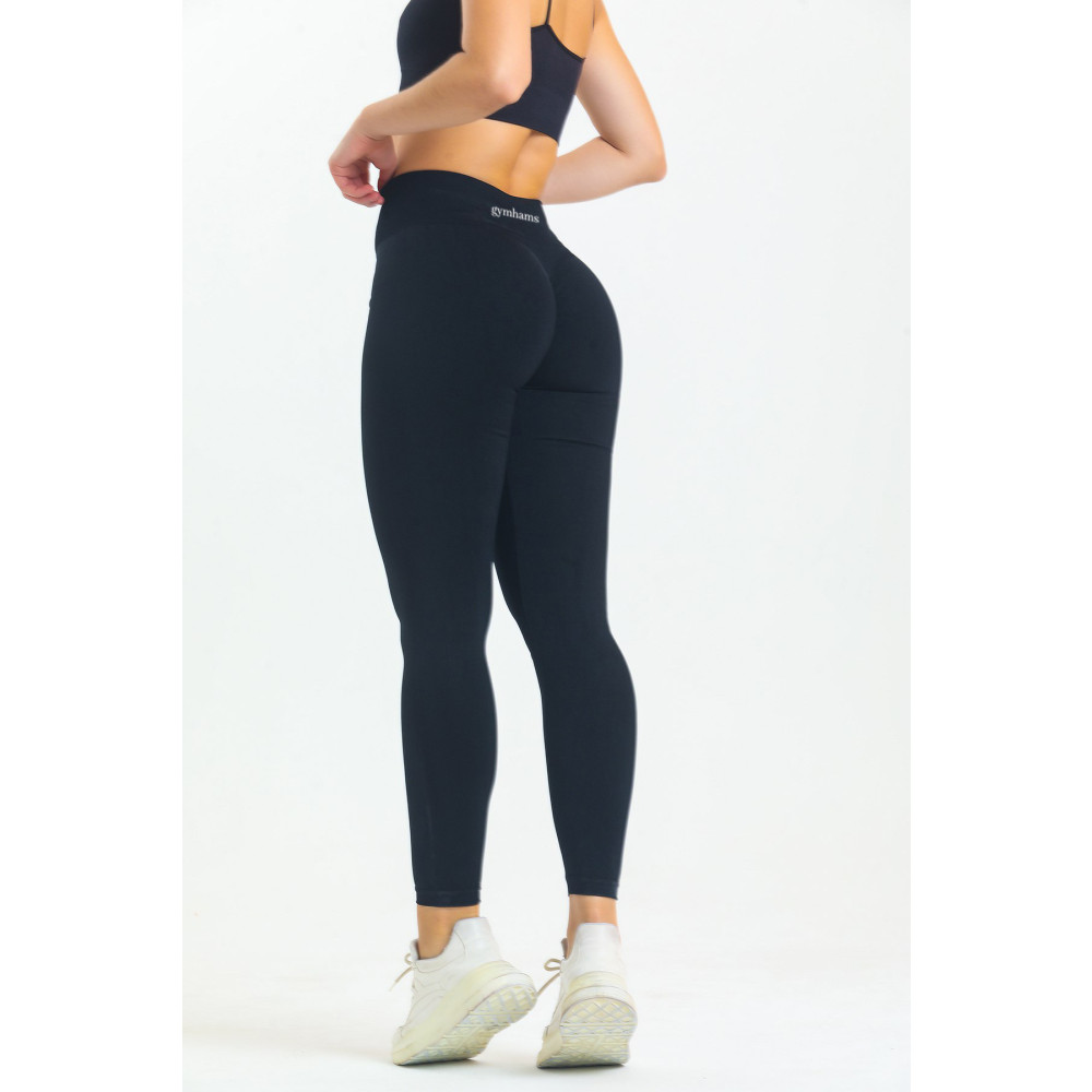 Gymhams Tayt Siyah Yüksek Bel Kalçası Büzgülü Tayt S Beden Tayt Fiyatı