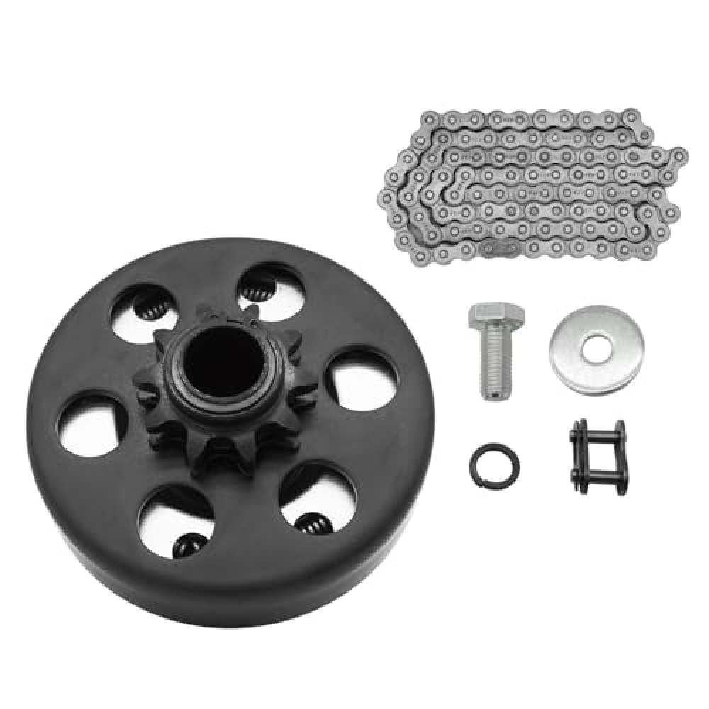 GYMMEDS Go Kart Clutch 3/4" Bore 10 Tooth with #40/41/420 Chain, Centrifugal Clutch for Predator 212, MiniBike, Go Kart, Lawnmower and Honda GC GX 2-6.5HP Engine and Small Engines performance Parts.