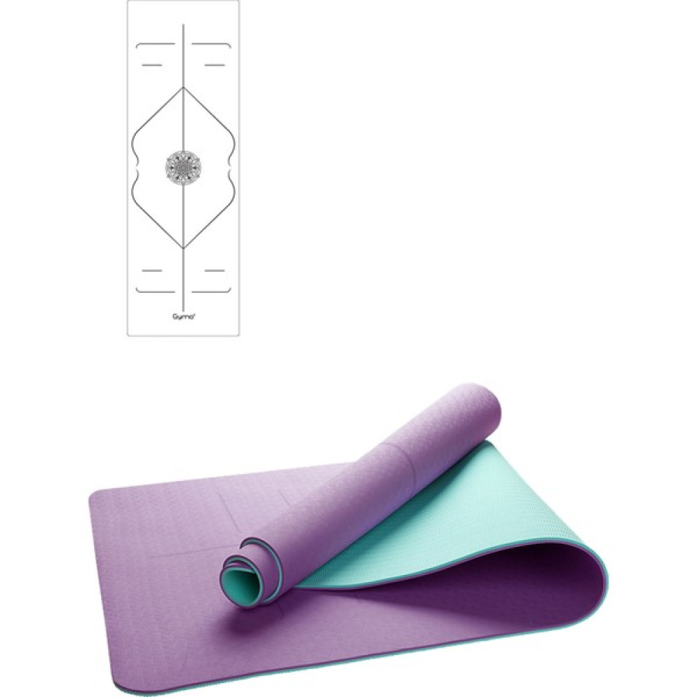 Gymo Hizalamalı 6mm Tpe Yoga Matı Pilates Minderi Lila Nane Yeşili Pilates Minderi Fiyatı