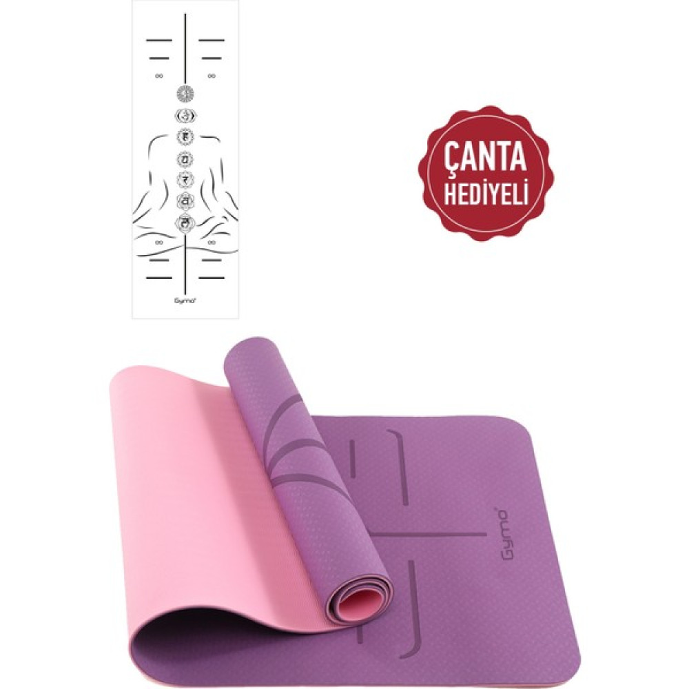 Gymo Hizalamalı Sembol 6mm Tpe Yoga Matı Pilates Minderi Pilates Minderi Fiyatı