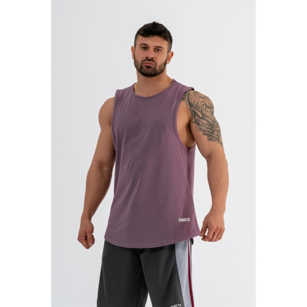 Gymwolves Erkek Kolsuz T-Shirt | Erkek Spor T-Shirt | Mor | Workout Tanktop | Never Give Up | T-Shirt & Sweatshirt (Outdoor) Fiyatı