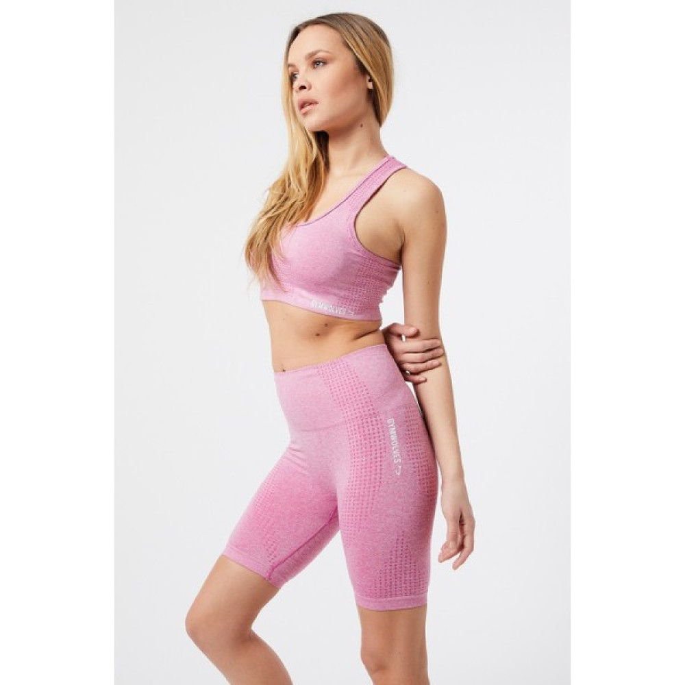 Gymwolves Kadın Spor Şort | Pembe | Aktivated Serisi | Dikişsiz Spor Şort | Woman Biker Sports Sorts Şort & Kapri (Outdoor) Fiyatı