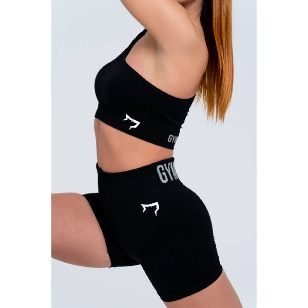 Gymwolves Kadın Spor Şort | Siyah | Dikişsiz Spor Şort | Şort & Kapri (Outdoor) Fiyatı