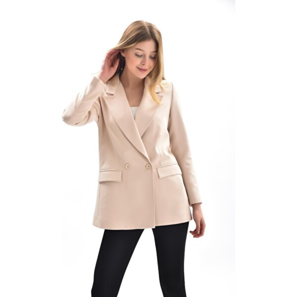 H-Bir Store HB00200 Bej Oversize Blazer Ceket Bayan Ceket Fiyatı