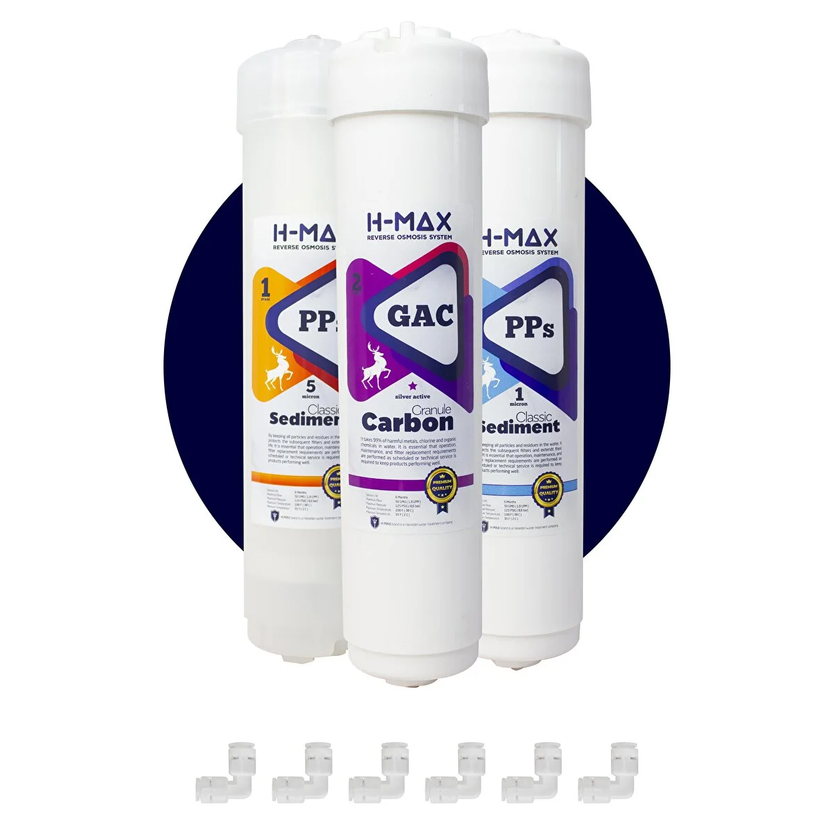 H-MAX H-max Inline Kapalı Kasa Su Arıtma Cihazı Ilk 3 Filtre - 0052 Su Arıtma Cihazı Fiyatı