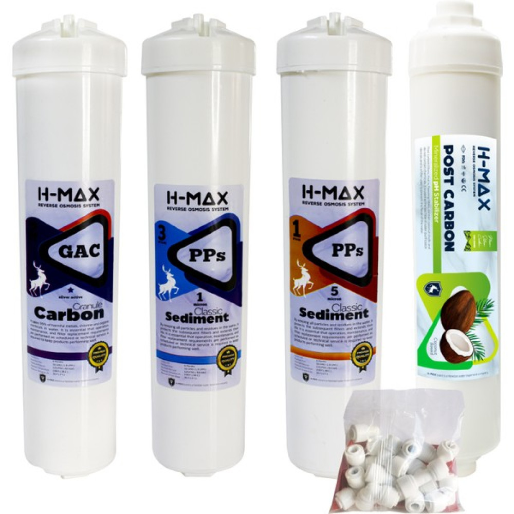 H-Max Kapalı Kasa Su Arıtma Cihazı 4'lü Filtre Seti - 0053 - Beyaz Bahçe Makinesi Aksesuar & Yedek Parça Fiyatı