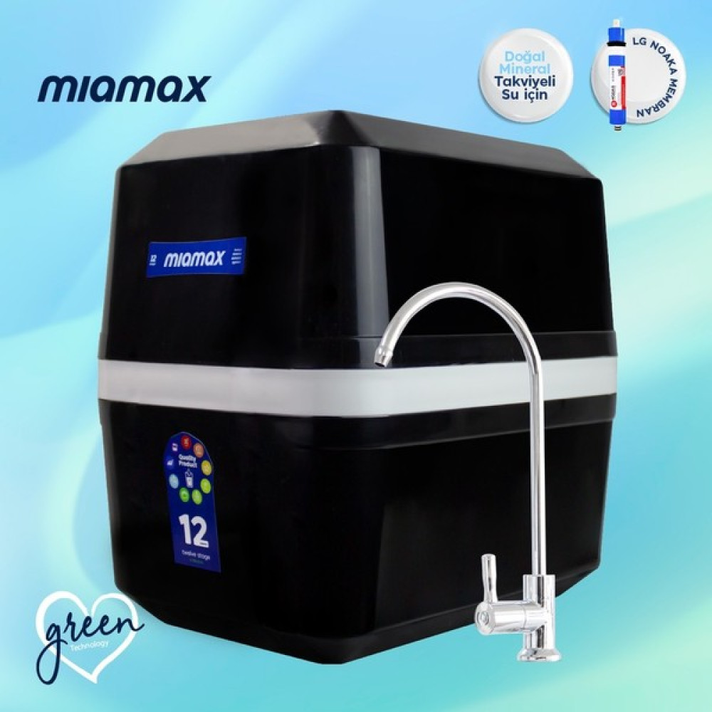 H-Max Miamax 12 Aşama 9 Litre Çelik Tanklı Mineralli Su Arıtma Cihazı - Miamax LG Bahçe Makinesi Fiyatı