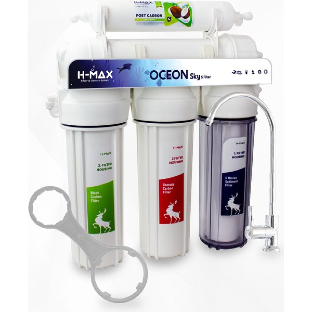 H-Max Ocean 5 Filtreli Süper Membranlı 9 Litre Çelik Tanklı Açık Kasa Su Arıtma Cihazı - 0023 - Renkli Bahçe Makinesi Fiyatı