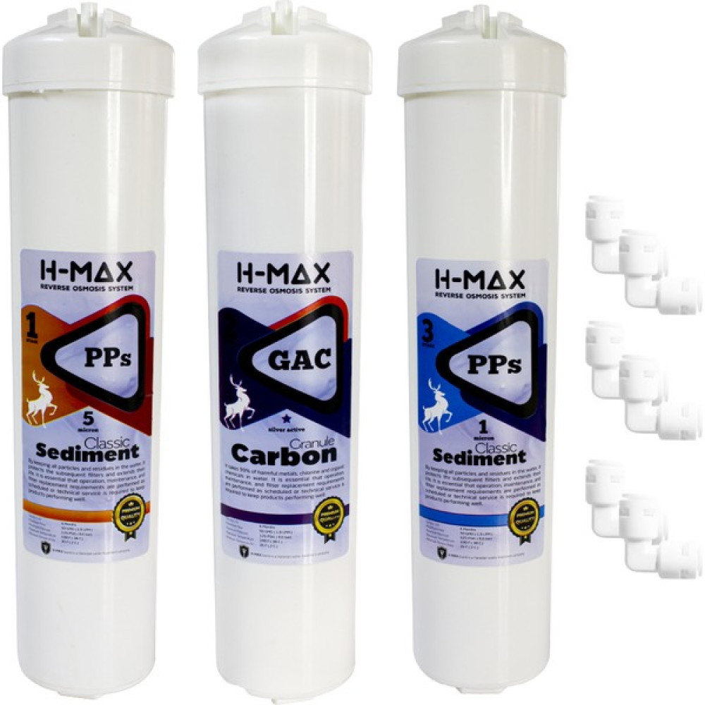 H-MAX Reverse Osmosis System H-Max Kapalı Kasa Su Arıtma Cihazı Filtresi Inline 3lü Filtre Seti Bahçe Makinesi Aksesuar & Yedek Parça Fiyatı