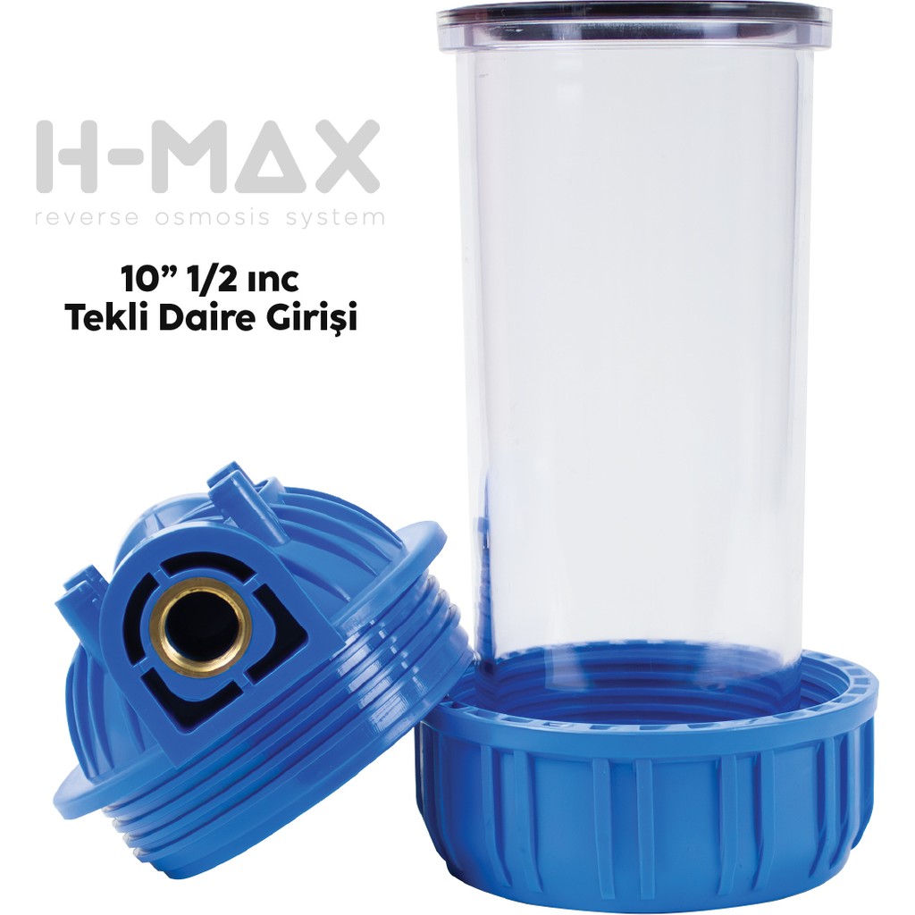 H-MAX Reverse Osmosis System Tekli Daire Bina Girişi Su Arıtma Sistemi Tekli Housing 1/2 10 Inc - TEKLİ SET Bahçe Makinesi Fiyatı