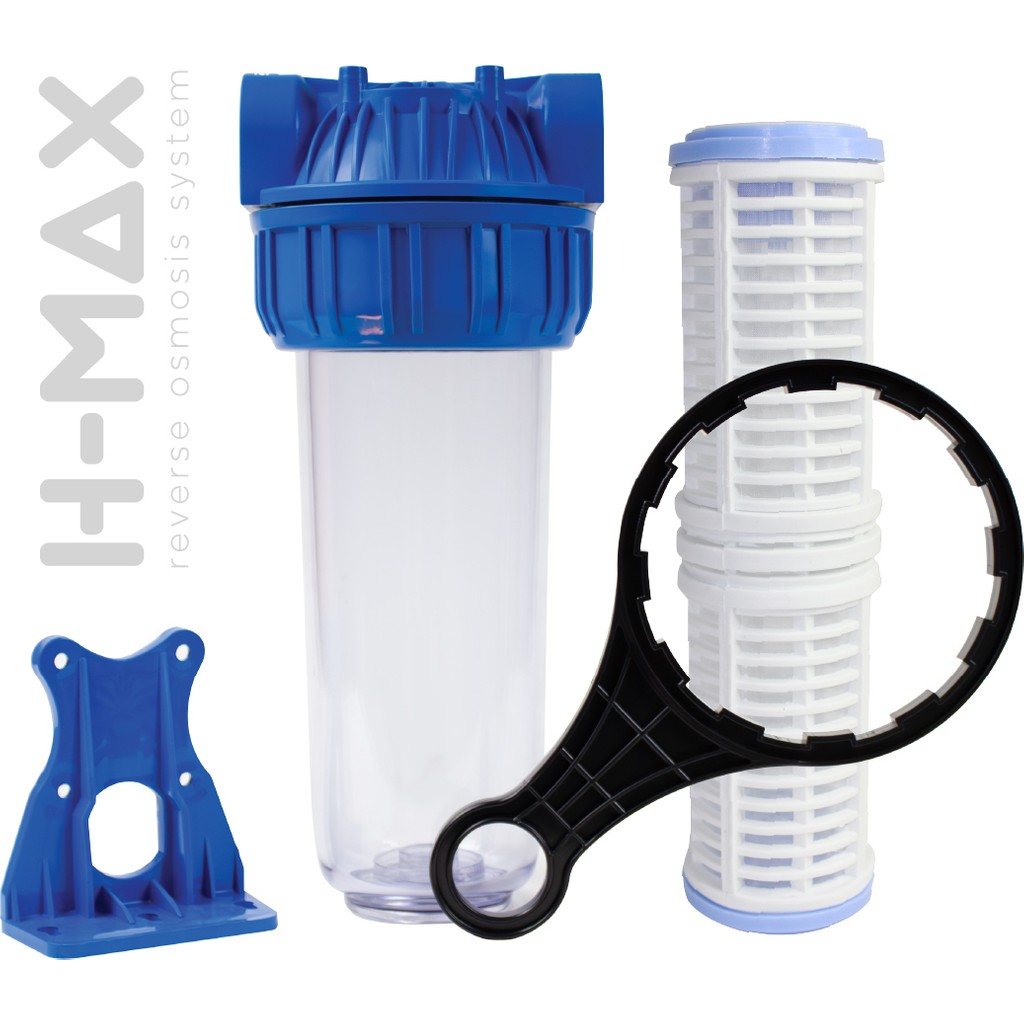 H-MAX Reverse Osmosis System Tekli Daire Bina Girişi Su Arıtma Sistemi Tekli Housing 1/2 10 Inc - YIKANABİLİR FİLTRE Bahçe Makinesi Fiyatı