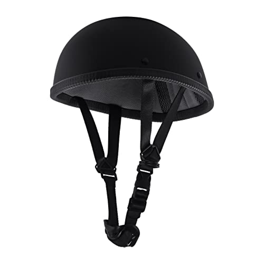 H-YEEU Motorcycle Helmet DOT Half Helmet for Adult Men Women Open-Face Half Face Helmet fit for Cruiser Scooter Chopper, DOT Approved L