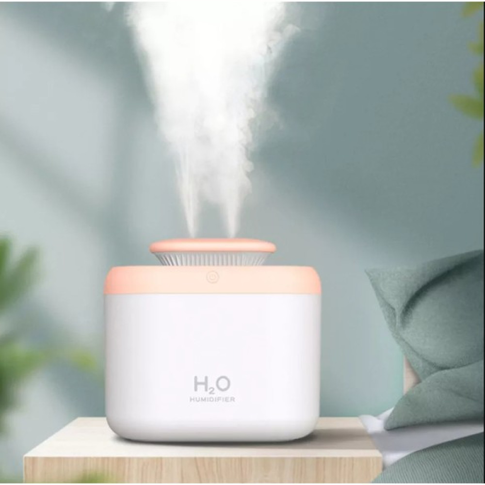 H2O Humidifier 3300 ml Ulrasonik Hava Nemlendirici Buhar Makinesi ve Aroma Difüzörü - Pembe Diğer Fiyatı