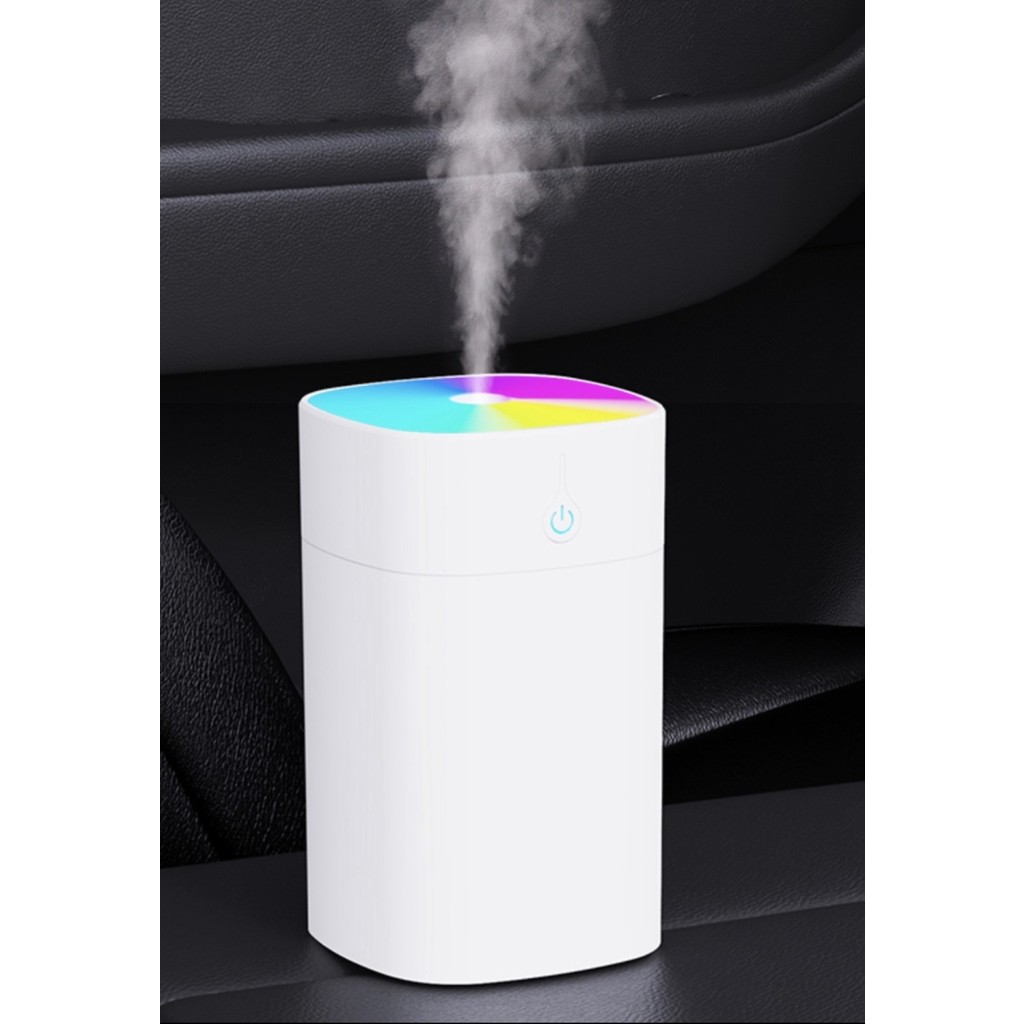 H2O Humidifier 400ML Ultrasonik Hava Nemlendirici Buhar Makinesi ve Aroma Difüzörü - Beyaz Diğer Fiyatı
