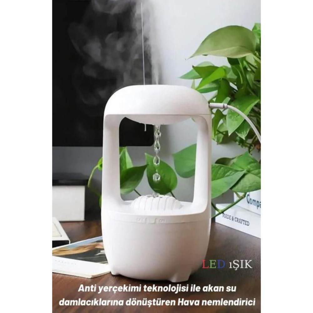 H2o Humidifier Hava Nemlendirici Aromatik Oda Kokusu Difüzörü Buhar Ultrasonik Led Işıklı 500ml H2o Hava Temizleme - Nemlendirme Cihazları Fiyatı