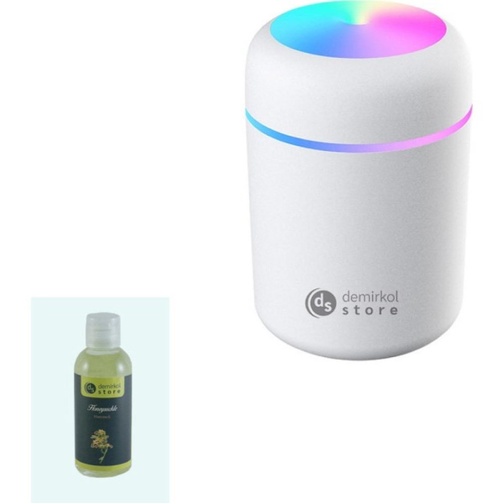 H2O Humidifier LED Işıklı Ulrasonik Hava Nemlendirici ve Aroma Difüzörü + 1 Adet Ortam Kokusu Hediye! - Beyaz Bebek Güvenlik Fiyatı