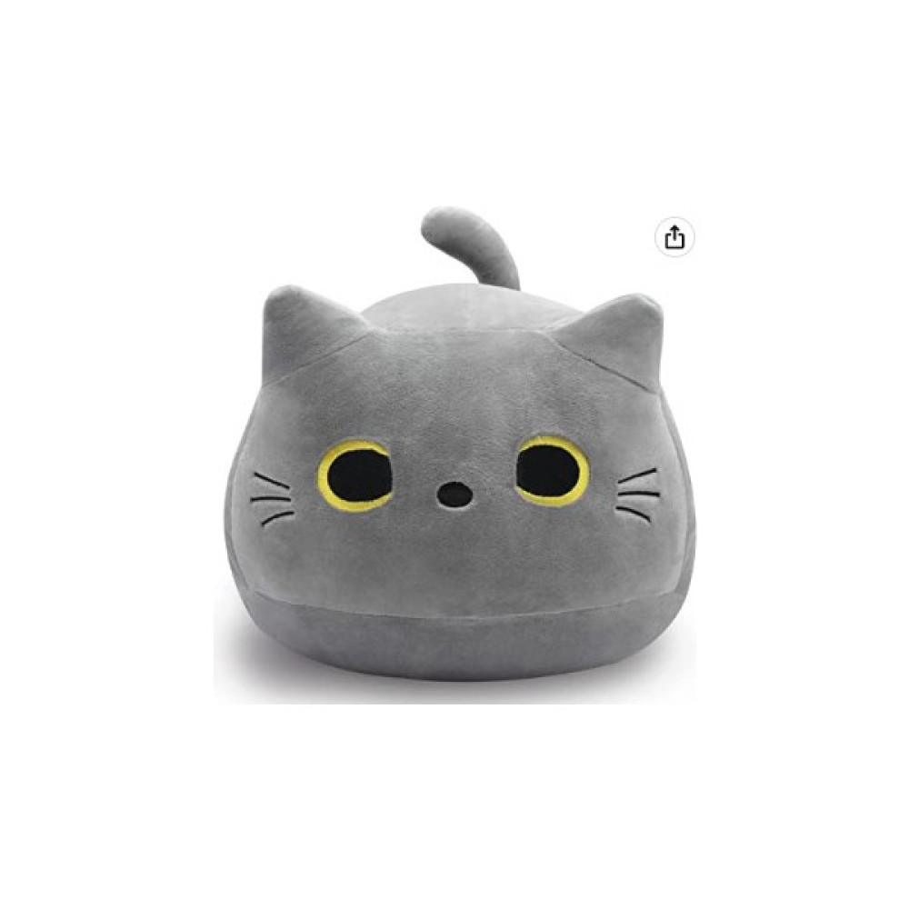 H9 Kara Kedi Yastık Peluş Bebek Sevimli Kedi Bebek (Yurt Dışından) - Gri Peluş Oyuncaklar Fiyatı