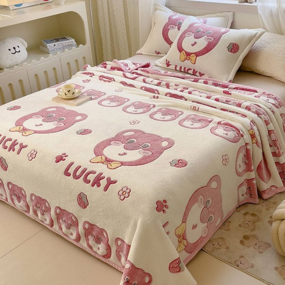H9 Mercan Kadife Battaniye, Flanel Battaniye, Tek Çarşaf, Şekerleme Battaniyesi, Yorgan, Peluş Battaniye (Yurt Dışından) - 150 x 200 cm - Açık Pembe Battaniye Fiyatı