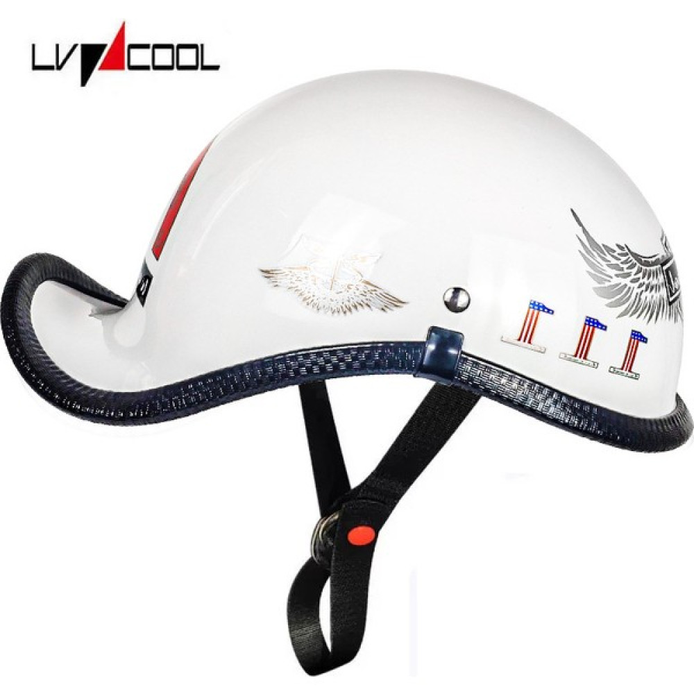 H9 Motosiklet Kask Retro Yarım Kask Erkek ve Dişi Harley Kepçe Kask Lokomotif Kask (Yurt Dışından) - Beyaz Motorsiklet Kaskları Fiyatı