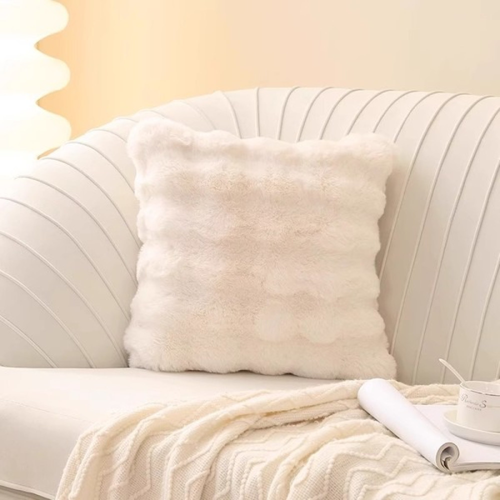 H9 Peluş Yastık Kış Yastık Kanepe Oturma Odası Yastık Kılıfı Arkalığı (Yurt Dışından) - 45 x 45 cm - Antrasit - Beyaz Kırlent / Mobilya Yastığı Fiyatı