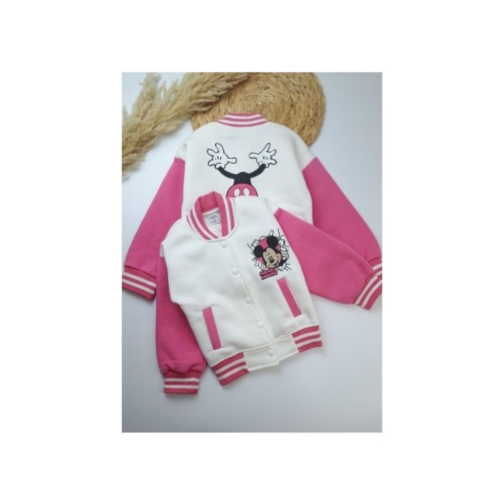 HaanBebe Kız Çocuk Minnie Mouse Baskılı Kolej Ceket Kız Çocuk Mont Fiyatı