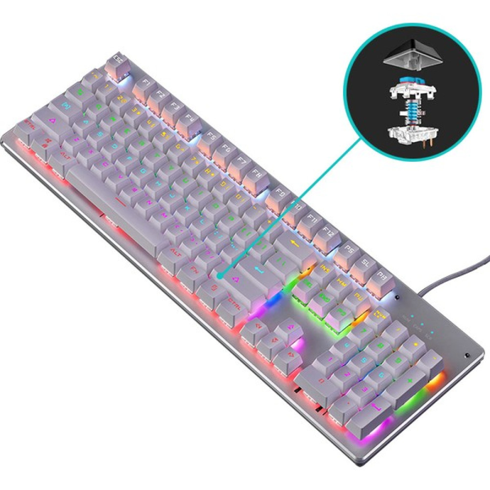Habby Basaltech Mechanical Gaming Klavye ve Fare Kombinasyonu Pembe Mavi (Yurt Dışından) - Beyaz Oyuncu Klavyesi Fiyatı