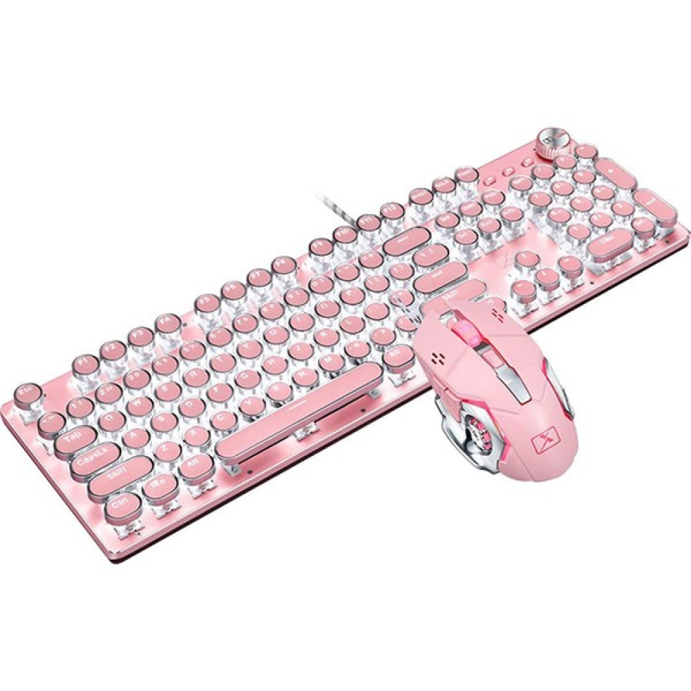 Habby Basaltech Mechanical Gaming Klavye ve Fare Kombinasyonu Pembe (Yurt Dışından) Oyuncu Klavyesi Fiyatı