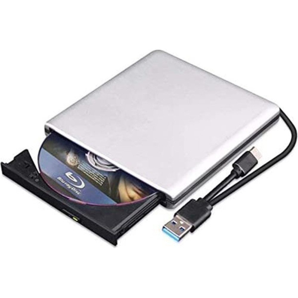 Habby Harici DVD Sürücüsü, USB 2.0 ve Type-C, 3d, Gümüş-Gri (Yurt Dışından) - Siyah CD & DVD Sürücüler Fiyatı