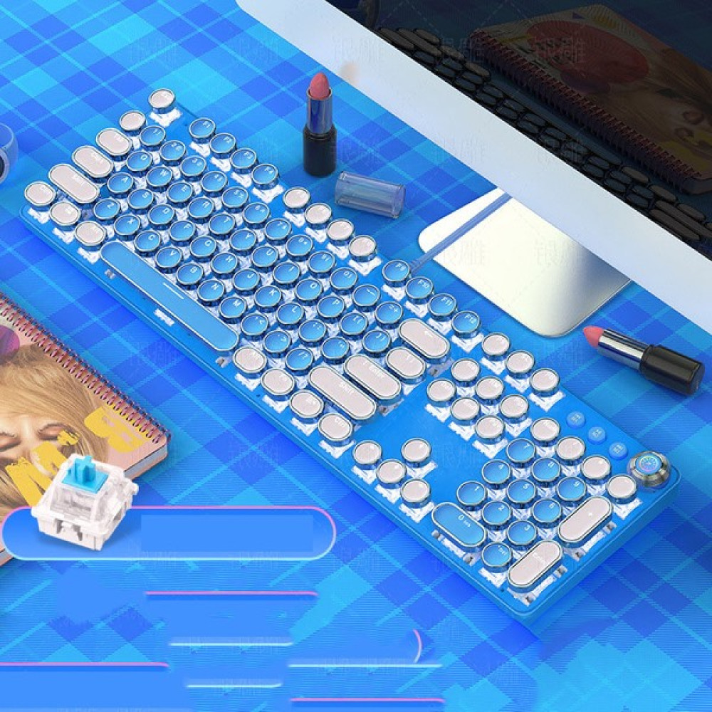 Habby Rgb Line White - Blue Punk Edition ile %60 Kompakt Mekanik Klavye (Yurt Dışından) - Beyaz Oyuncu Klavyesi Fiyatı
