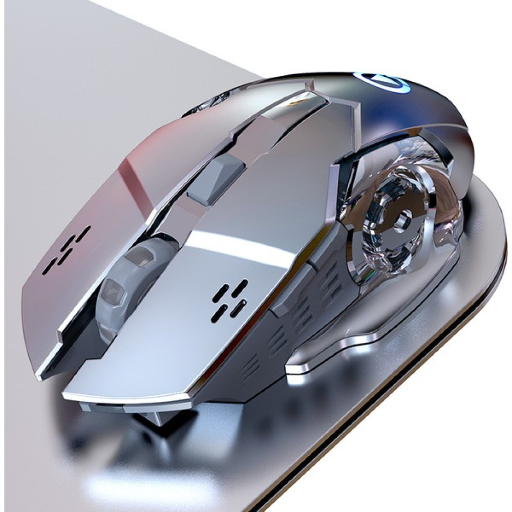 Habby Wireless Gaming Mouse, Rechargeable Silent Mouse Gray Silver (Yurt Dışından) - Siyah Klavye - Mouse Fiyatı
