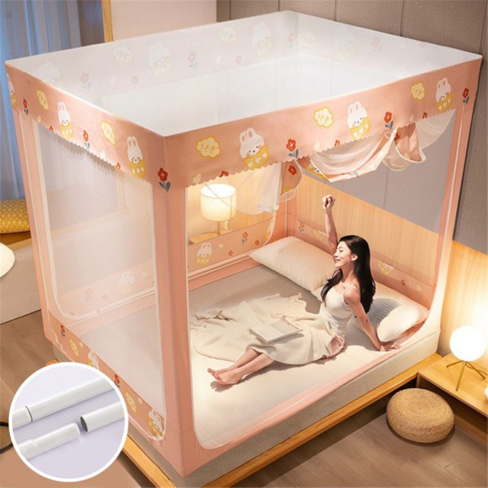 Habby Yatak Odası Cibinlik Çiçek Tavşan - Kumaş Üstü 1.5m Yatak (Yurt Dışından) - 80*50*30cm - Pembe Bebek Cibinlik Fiyatı