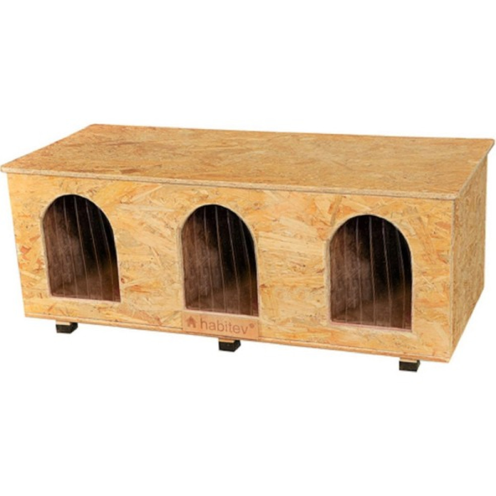 Habitev Lüx Ahşap Kedi Kulübesi, Suya ve Soğuğa Dayanıklı, Üç Bölmeli (Combo) 92X41X36 Cm, Pvc Rüzgar Siperi, Sokak ve Ev Kedileri Için Dış ve Iç M... Evcil Hayvan Ürünleri Fiyatı