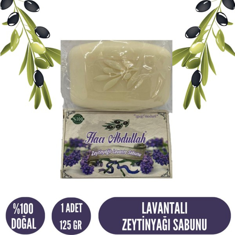 Hacı Abdullah Lavantalı Zeytinyağı Sabunu - 125 gr - 1 Adet Sabunlar Fiyatı
