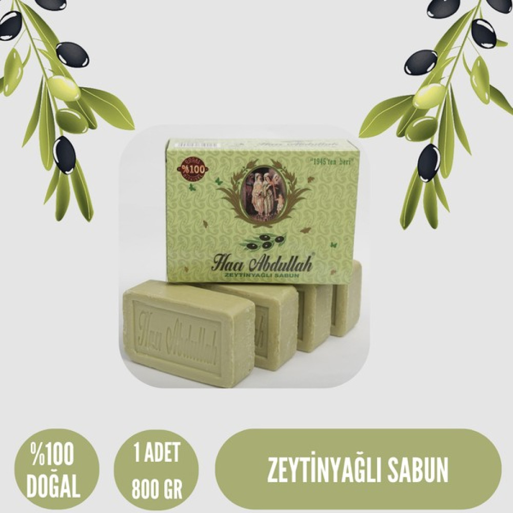 Hacı Abdullah Zeytinyağlı Sabun - 800 gr - 1 Adet Sabunlar Fiyatı