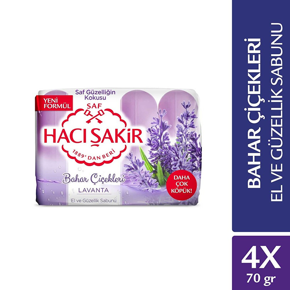 Hacı Şakir Bahar Çiçekleri Lavanta El Ve Güzellik Sabunu 4x70 Gr Sabunlar Fiyatı