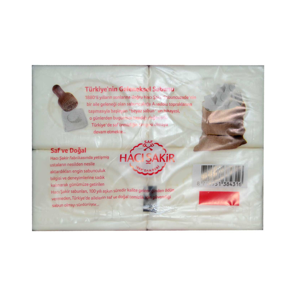 Hacı Şakir Banyo Sabunu 4 x 150 gr Gül