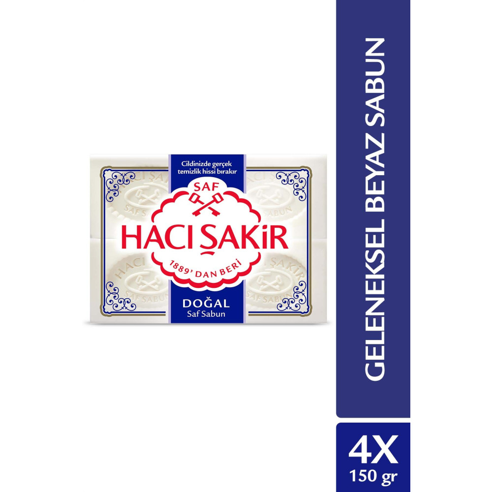 Hacı Şakir Doğal Geleneksel Saf Beyaz Sabun 4x150 gr Vücut Bakımı Fiyatı