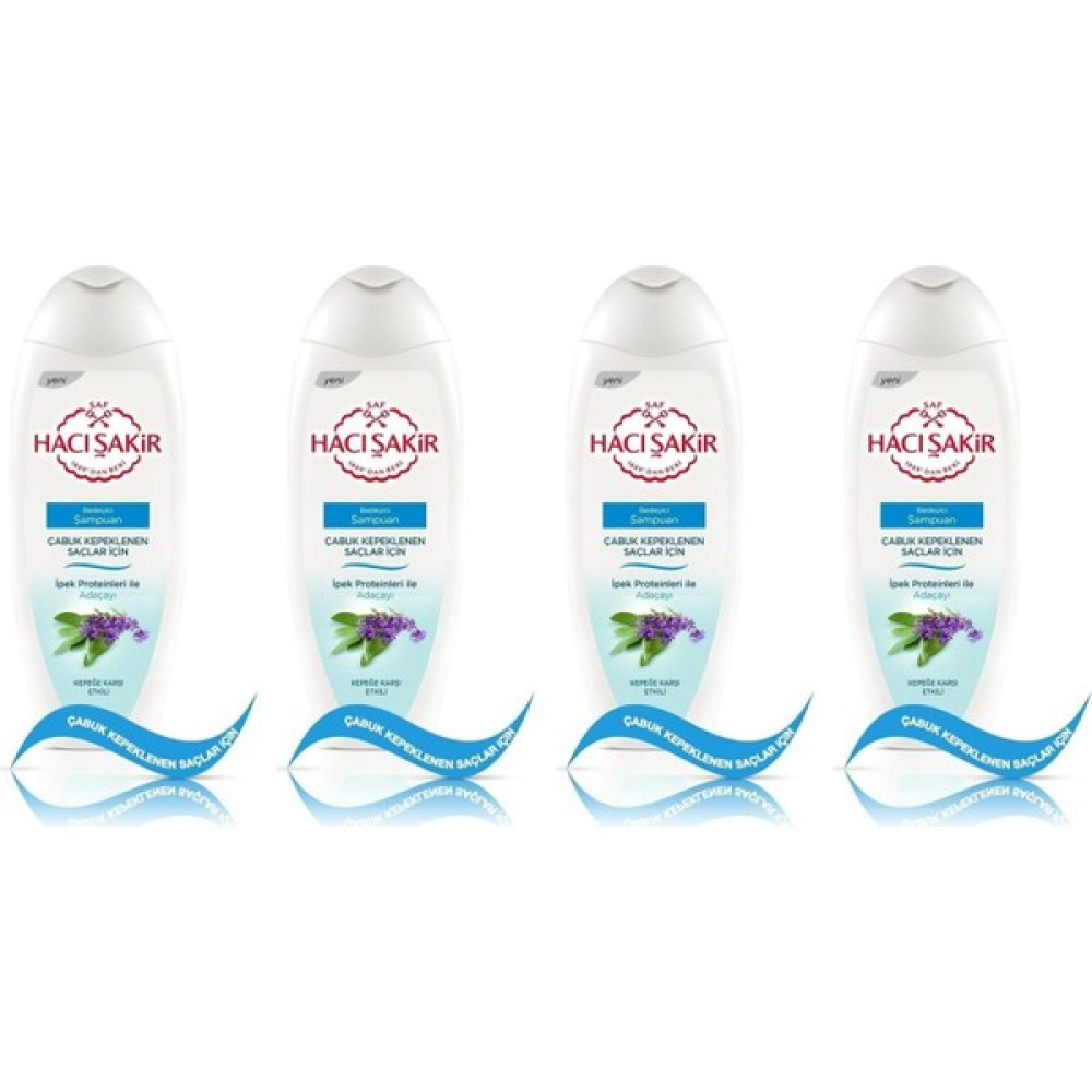 Hacı Şakir Hacı Şakir şampuan Adaçayı Ke-Pek Karşıtı 500 Ml 8718951307698 (4 Adet) Şampuan ve Saç Kremi Fiyatı