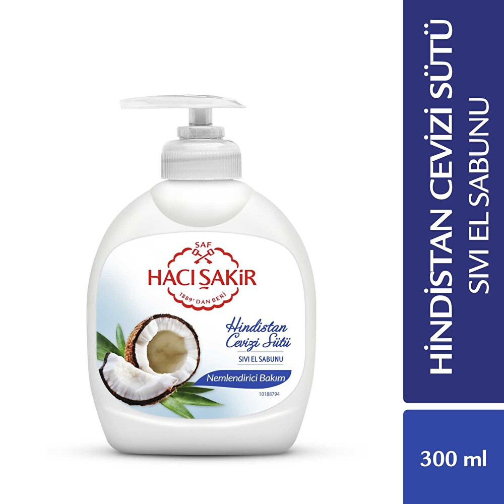 Hacı Şakir Hindistan Cevizi Sütü Nemlendirici Bakım Sıvı El Sabunu 300 ml Sabunlar Fiyatı