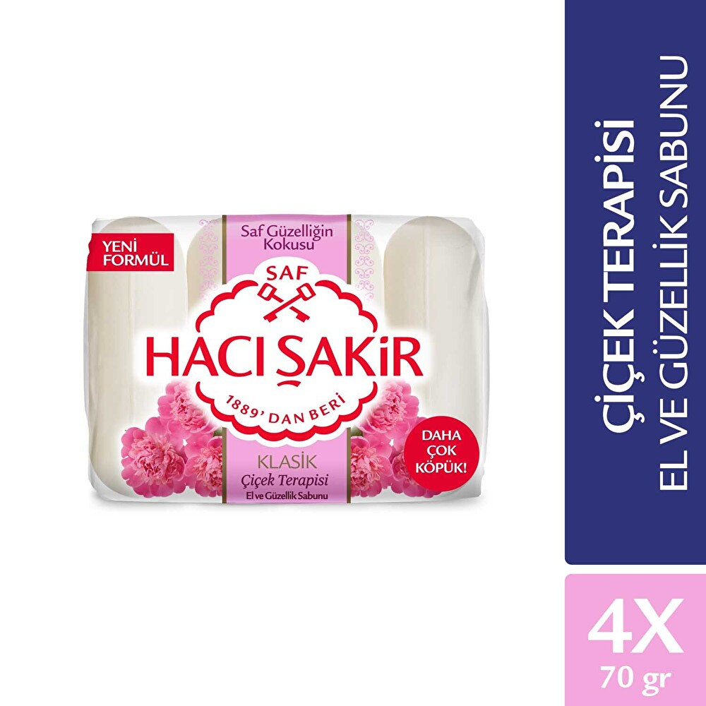 Hacı Şakir Klasik Çiçek Terapisi El Ve Güzellik Sabunu 4x70 Gr Sabunlar Fiyatı