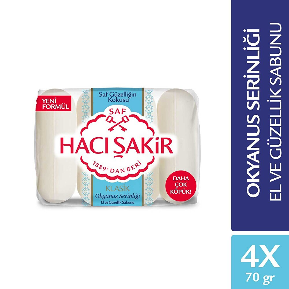 Hacı Şakir Klasik Okyanus Serinliği El Ve Güzellik Sabunu 4x70 Gr Sabunlar Fiyatı